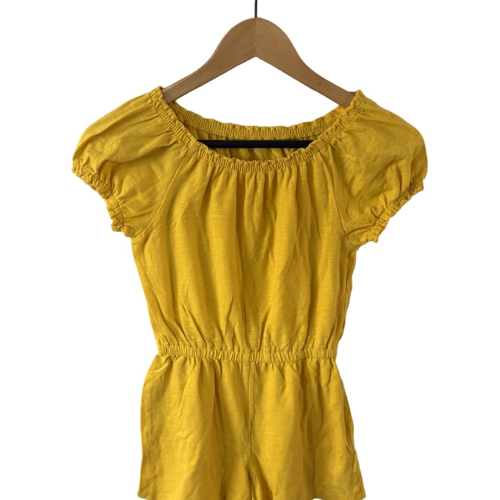 Old Navy Girls Mustard Yellow Romper Size L (10-12)